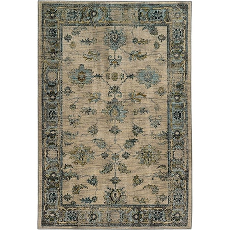 Sphinx By Oriental Weavers Area Rugs, Sedona 5171C 10X13 Rectangle - Ivory/ Blue-Nylon/Polyp S5171C300390ST
